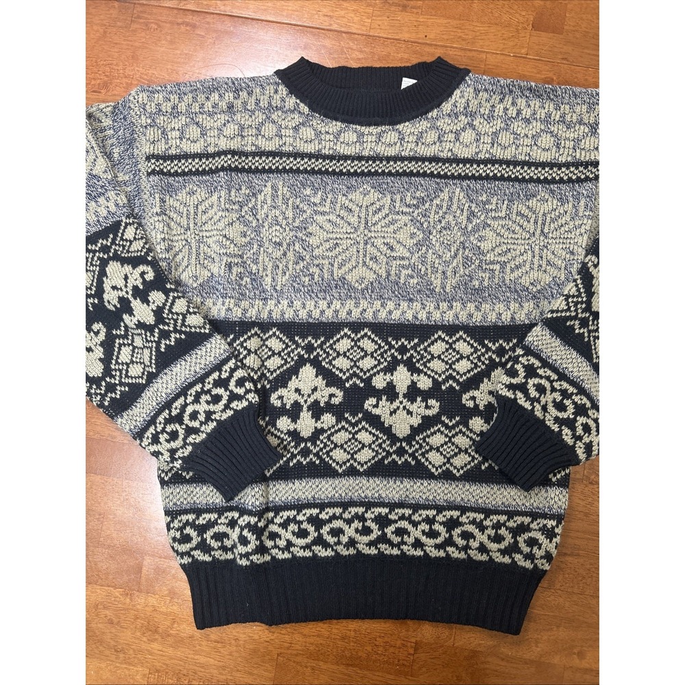 Vintage Acrylic Sweater Men's Size XL Pullover Sweater Graphix 90s